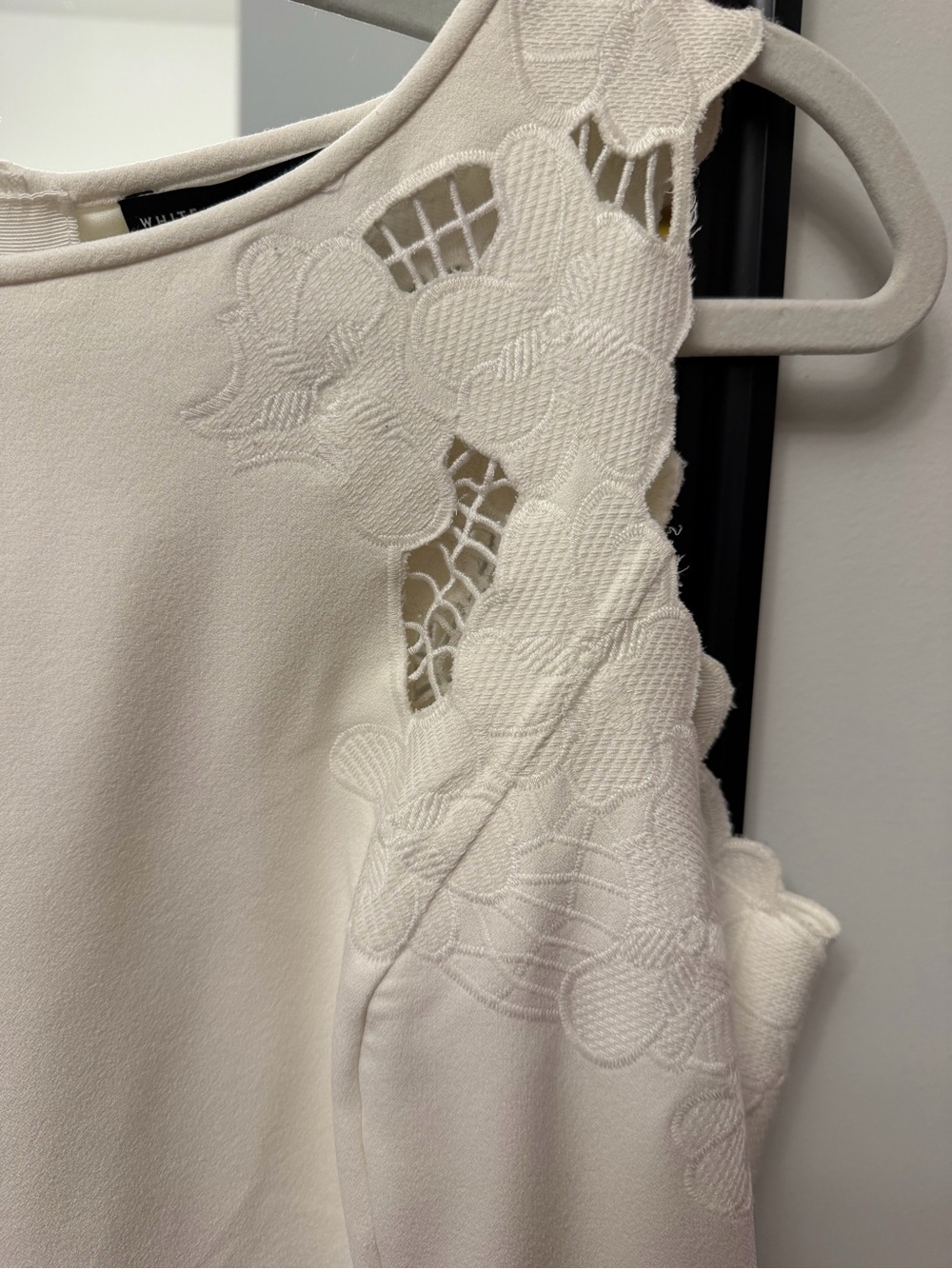 WHBM White Lace-Trim Sheath Dress - Picture 5 of 6